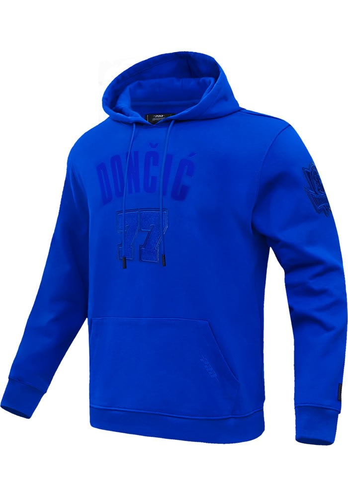 Luka Doncic Dallas Mavericks Mens ROYAL Triple Tonal Player Hood