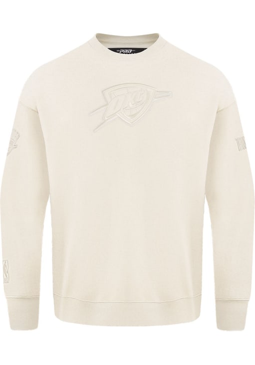 Pro Standard Oklahoma City Thunder Mens White Neutral Long Sleeve Fashion Sweatshirt