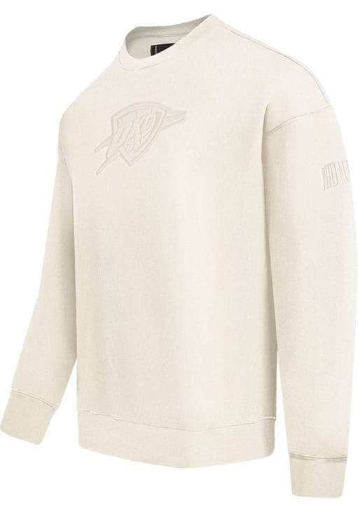 Pro Standard Oklahoma City Thunder Mens White Neutral Long Sleeve Fashion Sweatshirt