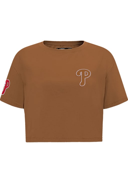 Pro Standard Philadelphia Phillies Womens Brown Paint Short Sleeve T-Shirt