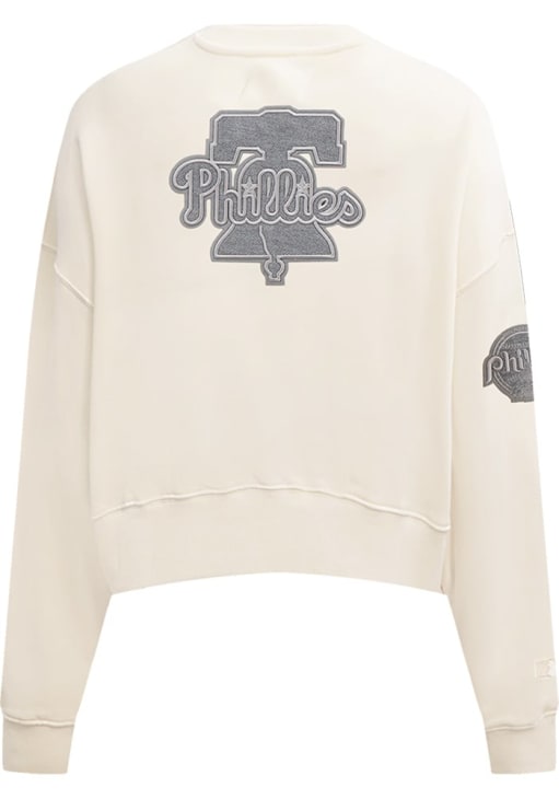 Pro Standard Philadelphia Phillies Womens Ivory Reverse Crew Sweatshirt