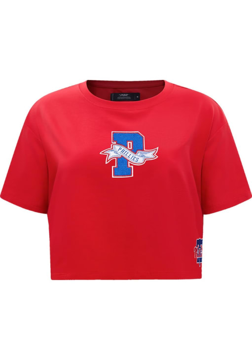 Pro Standard Philadelphia Phillies Womens Red Pennant Short Sleeve T-Shirt
