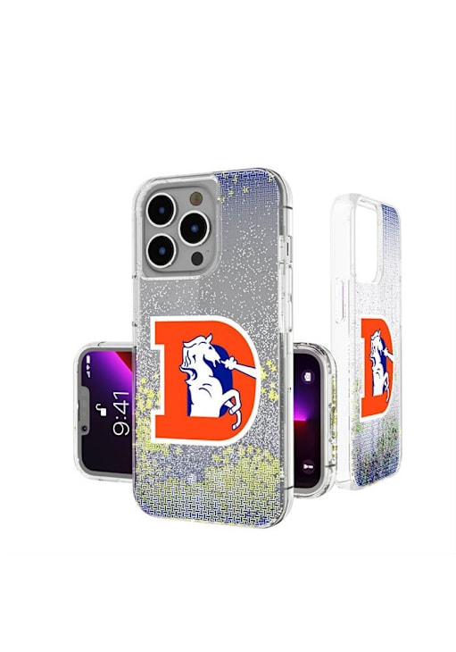 Denver Broncos Historic Linen iPhone Glitter CLEAR Phone Cover