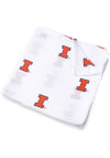 Main image for Muslin Swaddle Illinois Fighting Illini Baby Blanket - White