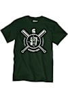 Main image for Michigan State Spartans Green Blue 84 Go Airborne 517 Baseball Short Sleeve Fashion T Shirt