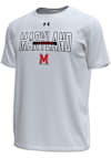 Main image for Maryland Terrapins White Under Armour Flat Name Tech Short Sleeve T Shirt