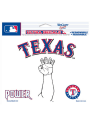 Texas Rangers 4.5x6 Power Auto Decal - White