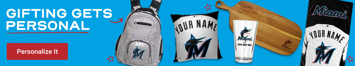 Gifting Gets Personal | Shop Miami Marlins Personalized Gear