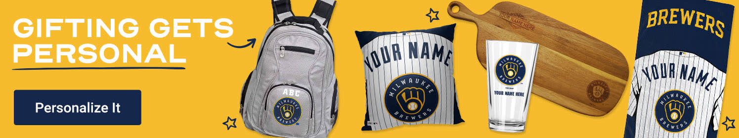 Gifting Gets Personal | Shop Milwaukee Brewers Personalized Gear