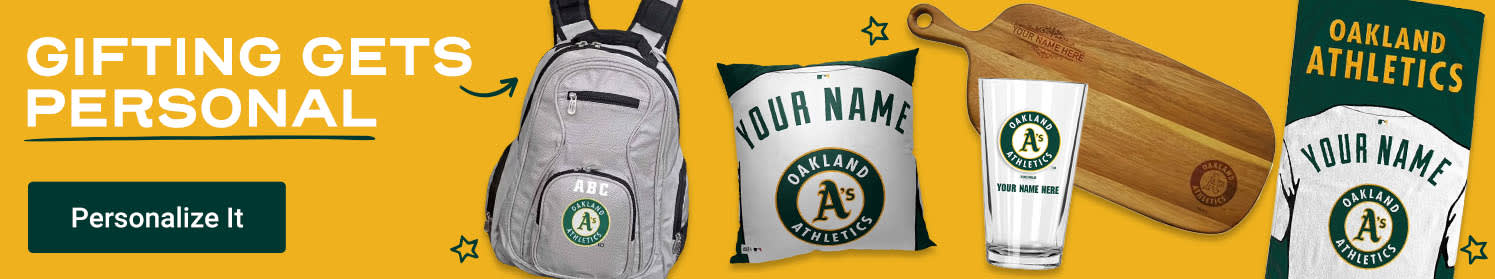 Gifting Gets Personal | Shop Oakland Athletics Personalized Gear