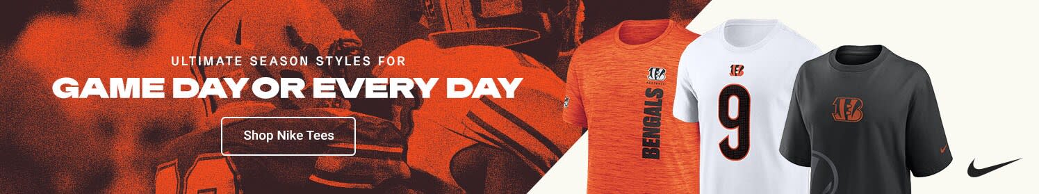 Ultimate Season Styles for Game Day or Every Day | Shop Cincinnati Bengals Nike Tees