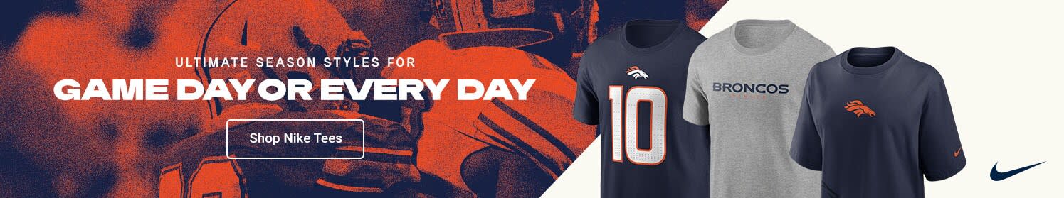 Ultimate Season Styles for Game Day or Every Day | Shop Denver Broncos Nike Tees