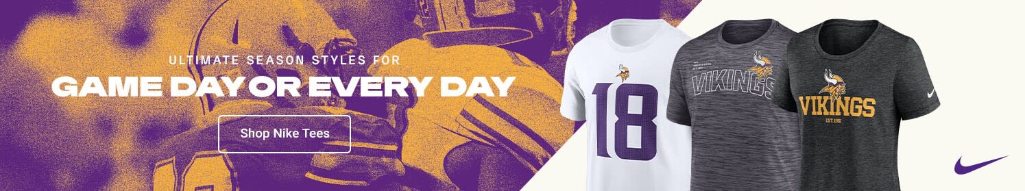 Ultimate Season Styles for Game Day or Every Day | Shop Minnesota Vikings Nike Tees