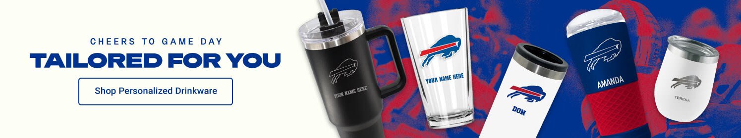 Cheers to Gameday Tailored for You  | Shop Buffalo Bills Personalized Drinkware