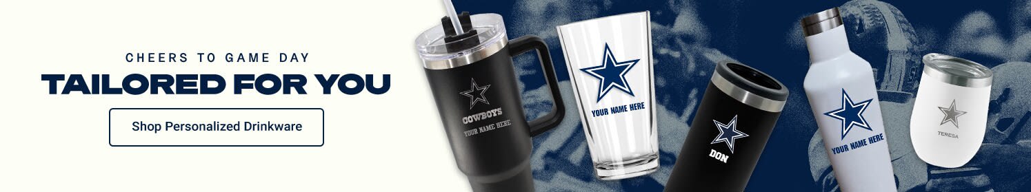 Cheers to Gameday Tailored for You  | Shop Dallas Cowboys Personalized Drinkware