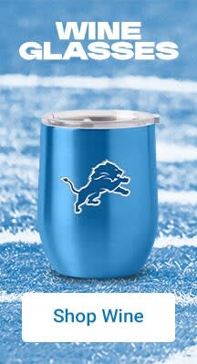 Wine Glasses | Shop Detroit Lions Wine Glasses