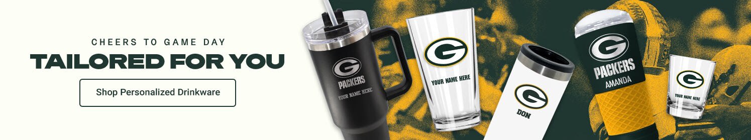 Cheers to Gameday Tailored for You  | Shop Green Bay Packers Personalized Drinkware