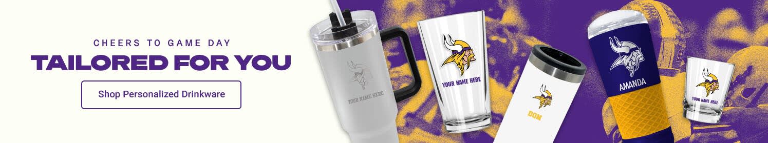 Cheers to Gameday Tailored for You  | Shop Minnesota Vikings Personalized Drinkware