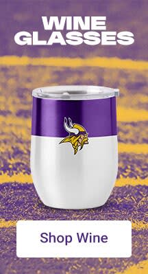 Wine Glasses | Shop Minnesota Vikings Wine Glasses