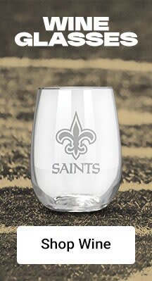 Wine Glasses | Shop New Orleans Saints Wine Glasses