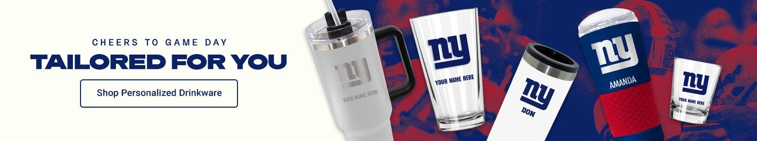 Cheers to Gameday Tailored for You  | Shop New York Giants Personalized Drinkware