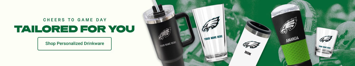 Cheers to Gameday Tailored for You  | Shop Philadelphia Eagles Personalized Drinkware