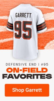 Defensive End #95 Myles Garrett | On Field Favorites | Shop Myles Garrett