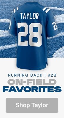 Running Back #28 Jonathan Taylor | On Field Favorites | Shop Jonathan Taylor