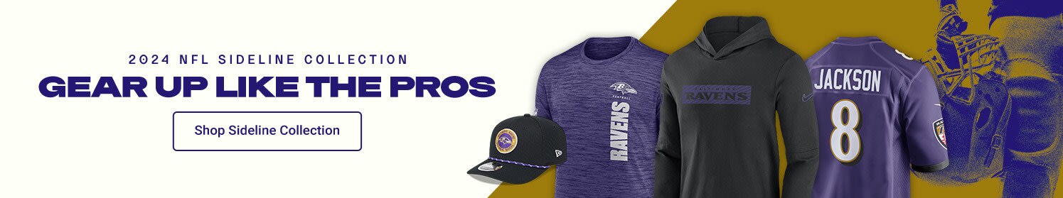 2024 NFL Sideline Collection| Gear Up Like the Pros | Shop Baltimore Ravens Sideline Gear