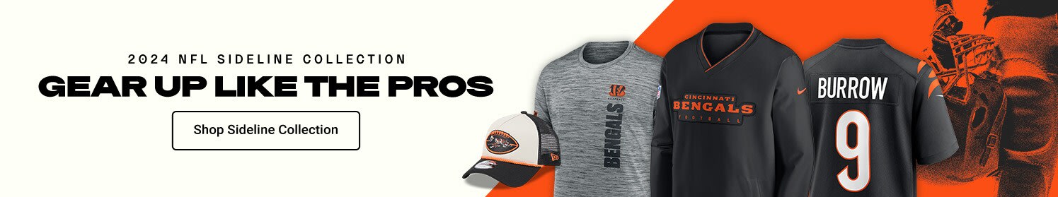 2024 NFL Sideline Collection| Gear Up Like the Pros | Shop Cincinnati Bengals Sideline Gear