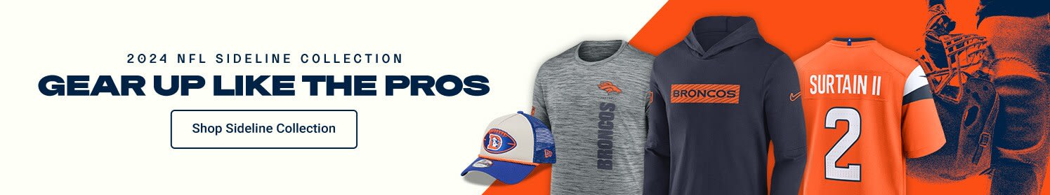 2024 NFL Sideline Collection| Gear Up Like the Pros | Shop Denver Broncos Sideline Gear