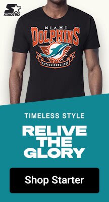 Timeless Style | Relive the Glory | Shop Miami Dolphins Starter Gear