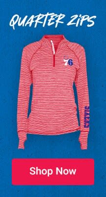 Philadelphia 76ers Quarterzips | Shop Now