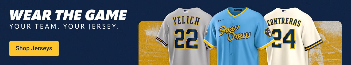 Wear the Game | Your Team. Your Jersey | Shop Milwaukee Breweres Jerseys