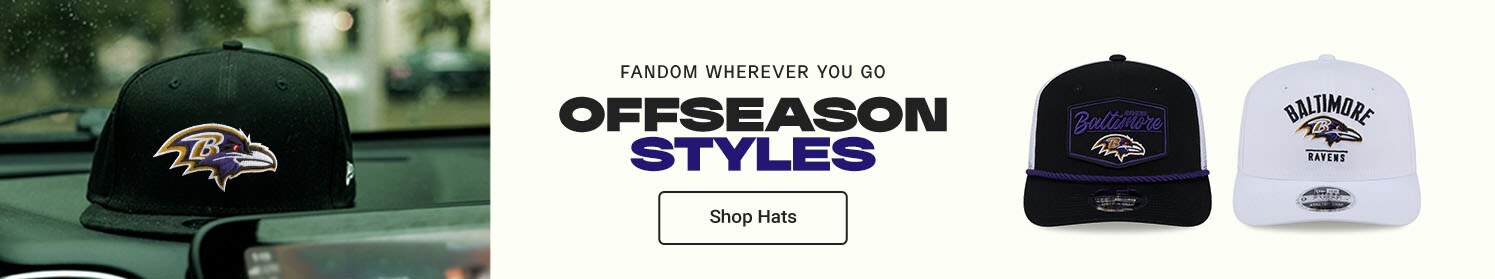 Fandom Wherever You Go | Offseason Styles | Shop Baltimore Ravens Hats