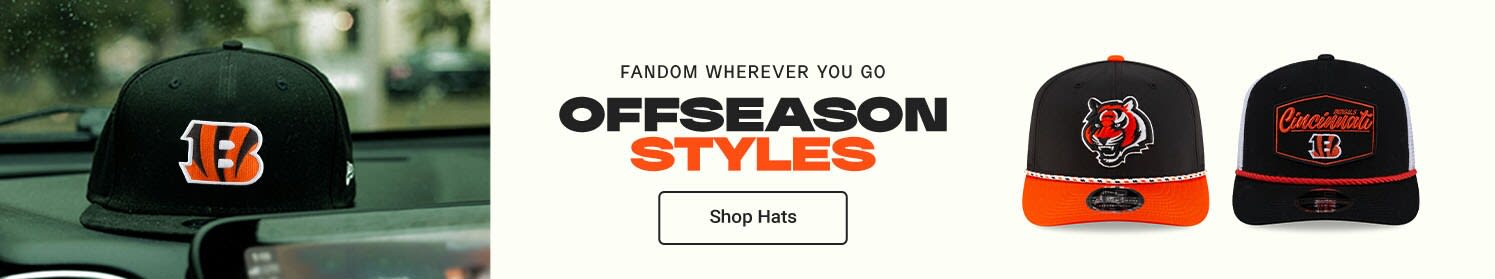Fandom Wherever You Go | Offseason Styles | Shop Cincinnati Bengals Hats