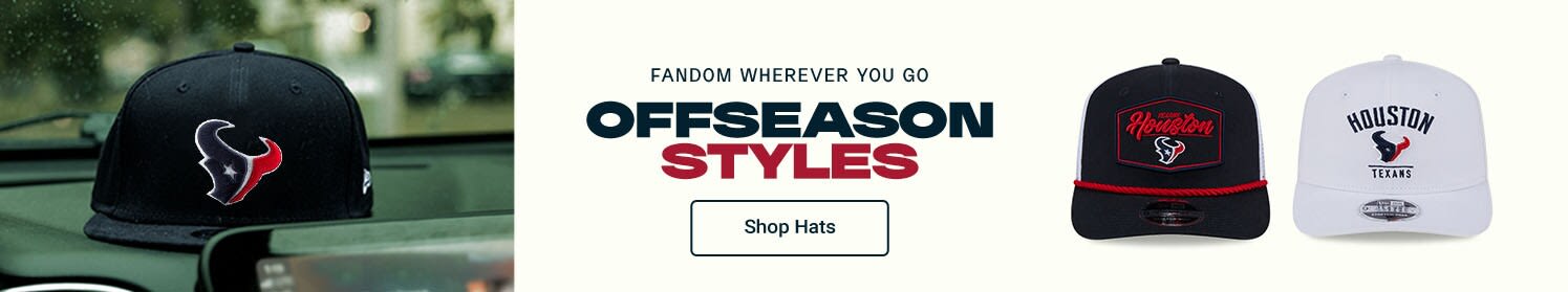 Fandom Wherever You Go | Offseason Styles | Shop Houston Texans Hats