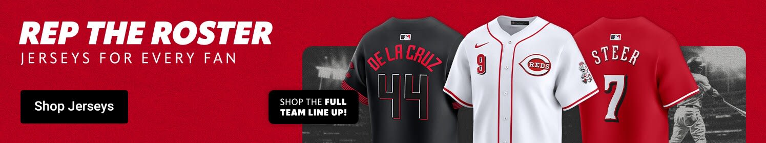 Rep The Roster | Jerseys for Every Fan | Shop Cincinnati Reds Jerseys