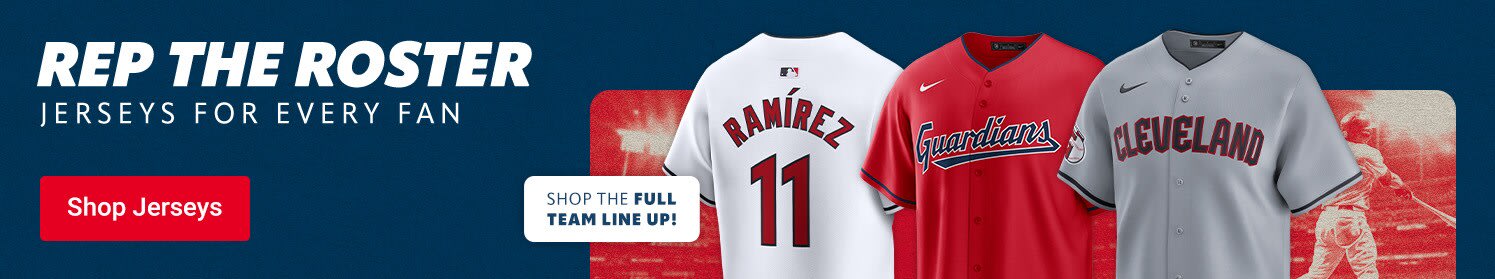 Rep The Roster | Jerseys for Every Fan | Shop Cleveland Guardians Jerseys