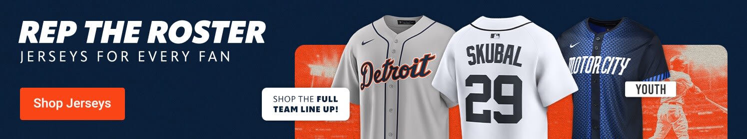 Rep The Roster | Jerseys for Every Fan | Shop Detroit Tigers Jerseys
