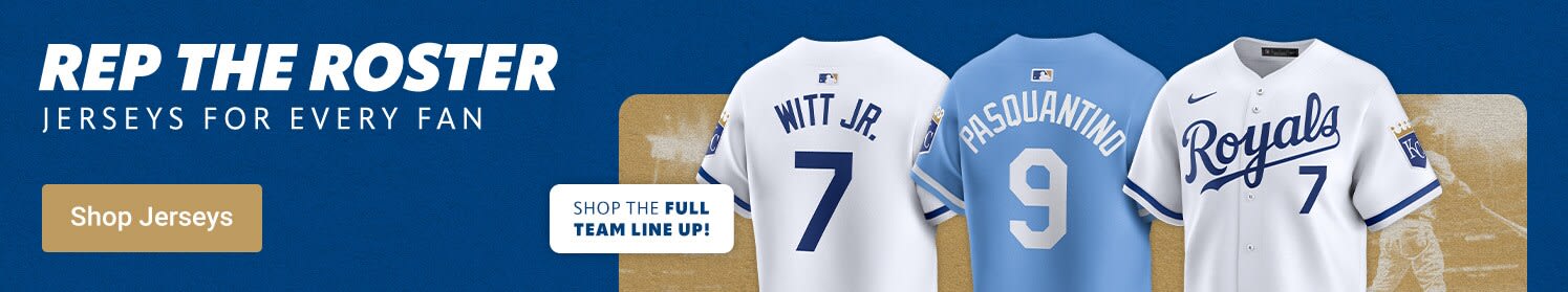 Rep The Roster | Jerseys for Every Fan | Shop Kansas City Royals Jerseys