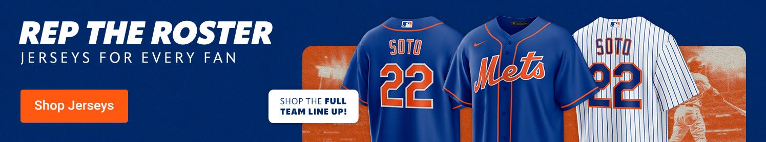 Rep The Roster | Jerseys for Every Fan | Shop New York Mets Jerseys