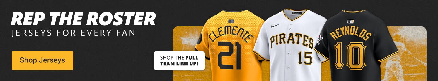 Rep The Roster | Jerseys for Every Fan | Shop Pittsburgh Pirates Jerseys
