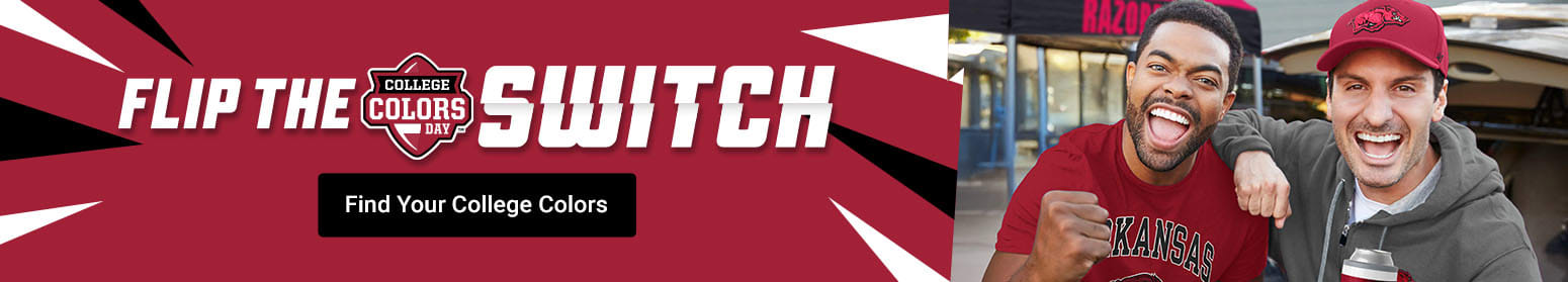Shop Arkansas Razorbacks Flip The Switch | Shop College Colors Day