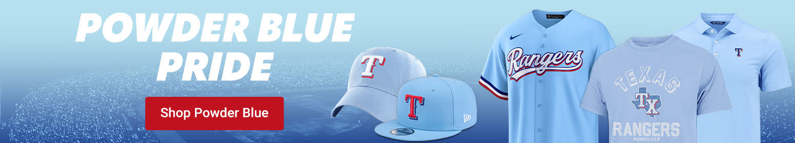 Shop Texas Rangers Powder Blue Pride | Shop Powder Blue