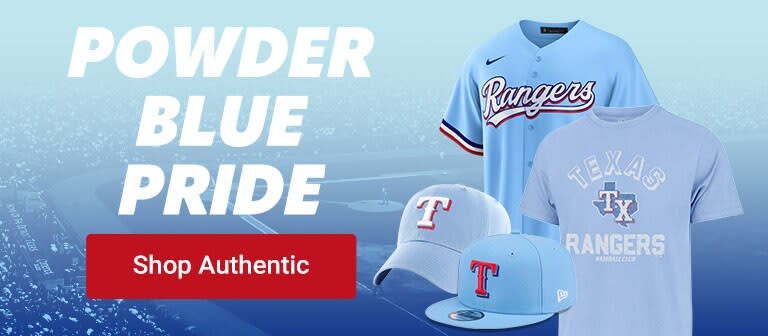 Shop Texas Rangers Powder Blue Pride | Shop Powder Blue