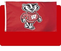 University Of Wisconsin Badgers House Flag – Officially Licensed 30x40" Double-Sided Polyester - View #3