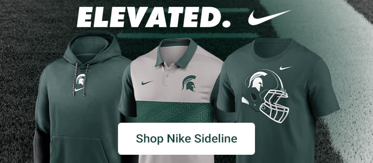 Michigan State Spartans Womens Green Mock Neck+ Qtr Zip