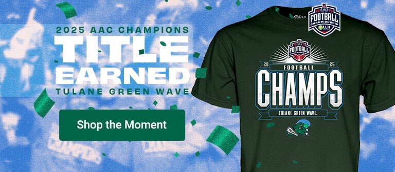 2025 AAC Champions | Shop Tulane Green Wave