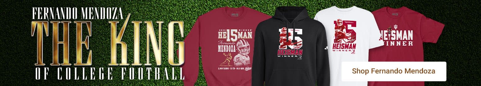 The King Of College Football | Shop Fernando Mendoza Heisman Gear